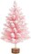 2FT Artificial Christmas Tree Pink Tabletop (Pink) 12"D x 12"W x 24"H